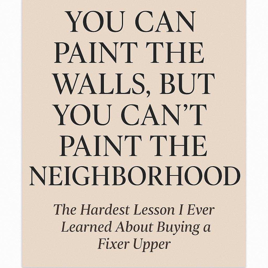 You Can Paint the Walls, But You Can’t Paint the Neighborhood