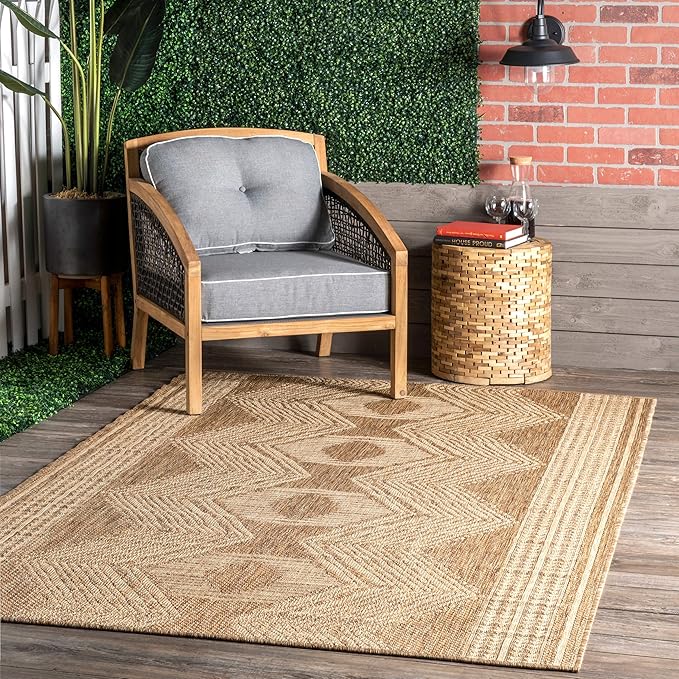 nuLOOM 4x6 Outdoor/Indoor Ranya Tribal Area Rug