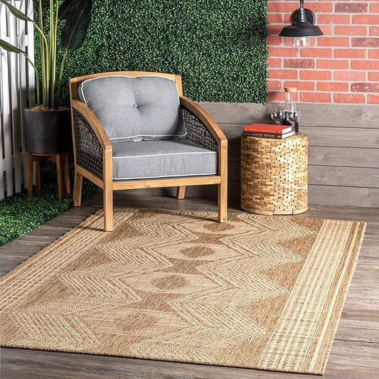 nuLOOM 4x6 Outdoor/Indoor Ranya Tribal Area Rug